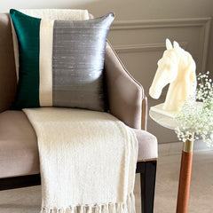 Splendour Green Throw Pillow Cover