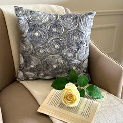 Vintage Paradise - Gray Art Silk Decorative Euro Sham