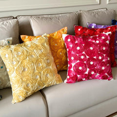 Fuchsia Power - Fuchsia Pink Art Silk Throw Pillow Cover
