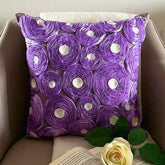 Lavender Roses - Lavender Art Silk Throw Pillow Cover