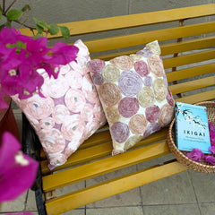 Vintage Dreams - Pink Satin Decorative Euro Sham