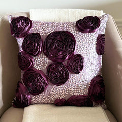 Wine And Roses - Vine Art Silk Throw Pillow Cover