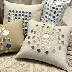 Adrish - Beige Linen Throw Pillow Cover