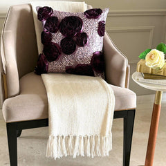 Wine And Roses - Vine Art Silk Throw Pillow Cover