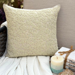 Ivory Dreams - Ivory Cotton Linen Throw Pillow Cover