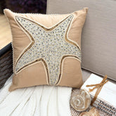 Starfish Spectrum - Beige Linen Decorative Euro Sham