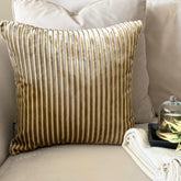 Beige Lines Throw Pillow Cover