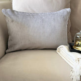 Light Gray Grooved Lumbar Pillow Cover