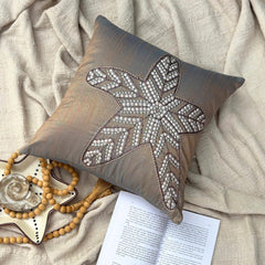 Starfish Sparkle - Two Tone Orange Purple Art Silk Throw Pillow Cover