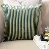Sage Lines Throw Pillow Cover