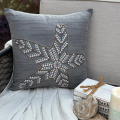 Gray Art Silk Throw Pillow Cover - Starry Light