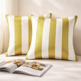 Chartreuse Vertical Throw Pillow Cover