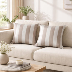 Mocha Brown Satin Throw Pillow Cover Pack of 2 - Mocha Vertical