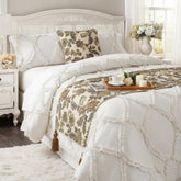 Seasons Blossoms Decorative Bed Runner with Pillow Cover