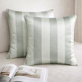 Sage Gray Vertical Throw Pillow Cover