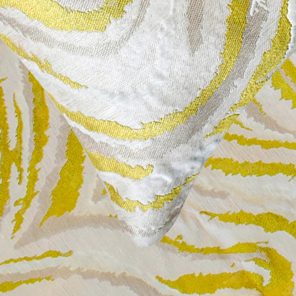 Fluid Yellow Throw Pillow Cover
