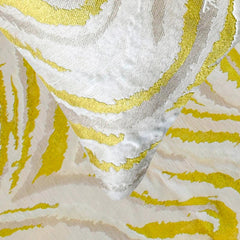 Fluid Yellow Throw Pillow Cover