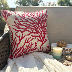 Coraline - Peach Linen Decorative Euro Sham