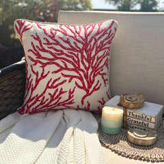 Coraline - Peach Linen Decorative Euro Sham