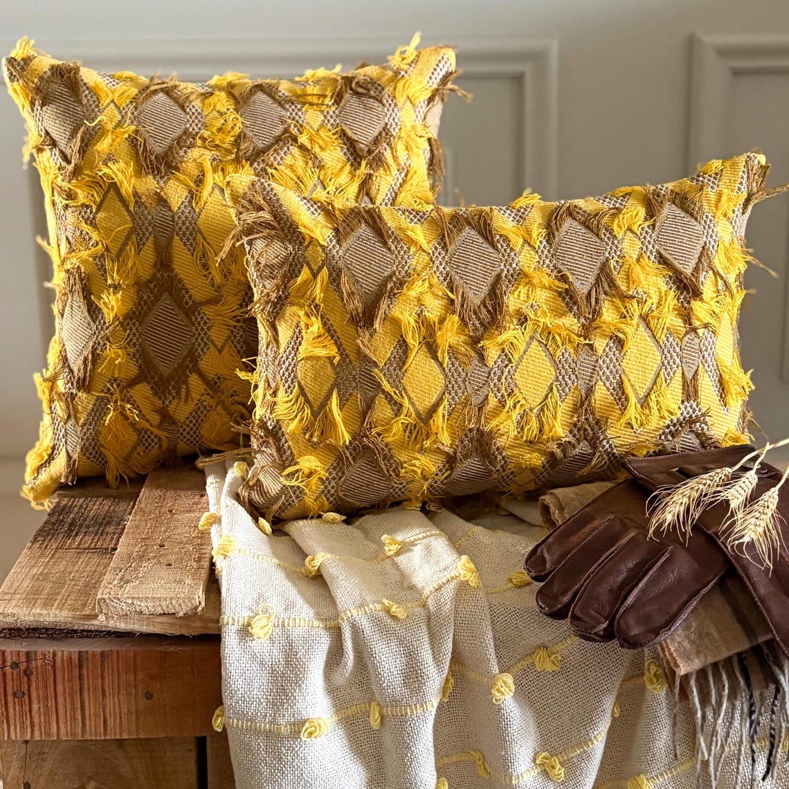 Savanna Lattice Lumbar Pillow Cover