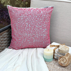 Pink Rush - Pink Cotton Linen Decorative Euro Sham