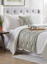 Graphitti Grey Decorative Bed Runner with Pillow Cover