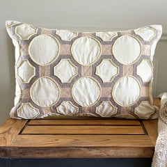 Penina - Ivory Cotton Linen Lumbar Pillow Cover