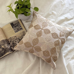 Jute Curl - Beige Linen Throw Pillow Cover
