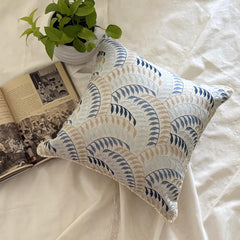 Soft Breeze - Blue Linen Decorative Euro Sham