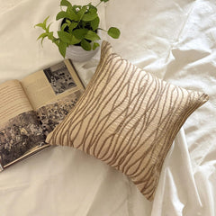 Jute Cords Beige Striped Euro Sham