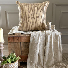 Jute Cords Striped Euro Sham