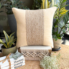 Linen Memories - Natural Beige Cotton Linen Decorative Euro Sham