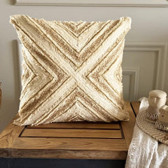 Jutee Love - Beige Linen Throw Pillow Cover