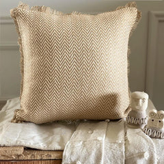 Jute Classic Throw Pillow Cover