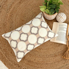 Penina - Ivory Cotton Linen Lumbar Pillow Cover
