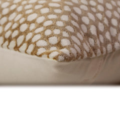 Beige Velvet Lumbar Pillow Cover - Safari Speckle