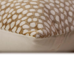 Beige Velvet Throw Pillow Cover - Spotted Safari