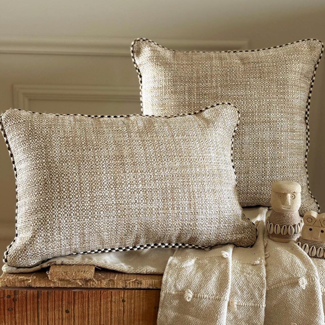 Jute Ready Throw Pillow Cover
