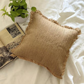 Jute appeal Throw Pillow Cover