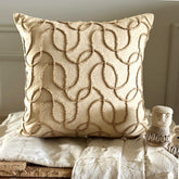 Jute Shoot - Natural Beige Cotton Linen Throw Pillow Cover