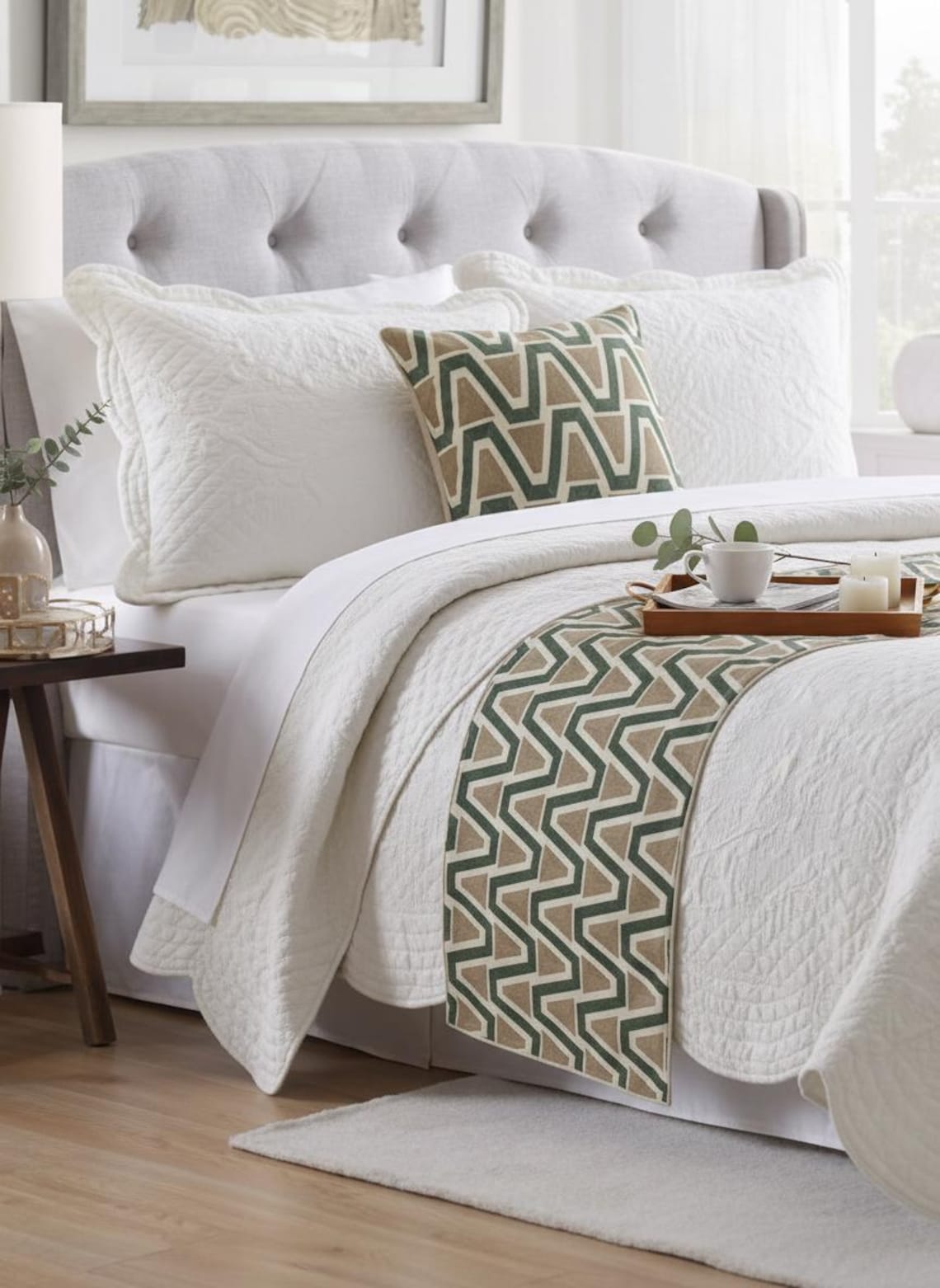 Triad Decorative Bed Runner and Pillow Cover
