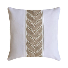 Beige Linen Throw Pillow Cover - Beige Heirloom