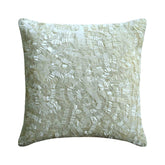 Ivory Elegance - Ivory Art Silk Throw Pillow Cover