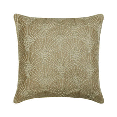 Pearl Deeds - Beige Linen Throw Pillow Cover