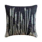 Black Beauty - Black Art Silk Throw Pillow Cover