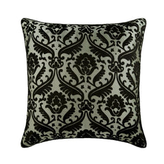 Victorian Black - Black Velvet Throw Pillow Cover