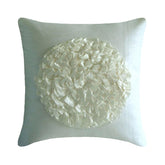 Vintageous - Ivory Suede Throw Pillow Cover