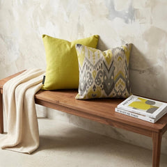 Chartreuse Linen Throw Pillow Cover - Terrosa