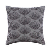 Pearl Harvest - Gray Cotton Linen Throw Pillow Cover