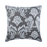 Victorian Beauty - Gray Cotton Throw Pillow Cover